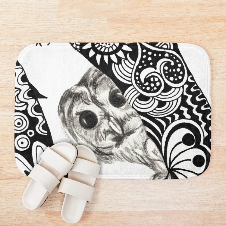 Сова коврик для ванной комнаты гостиной дверной красочные Мандала розовые