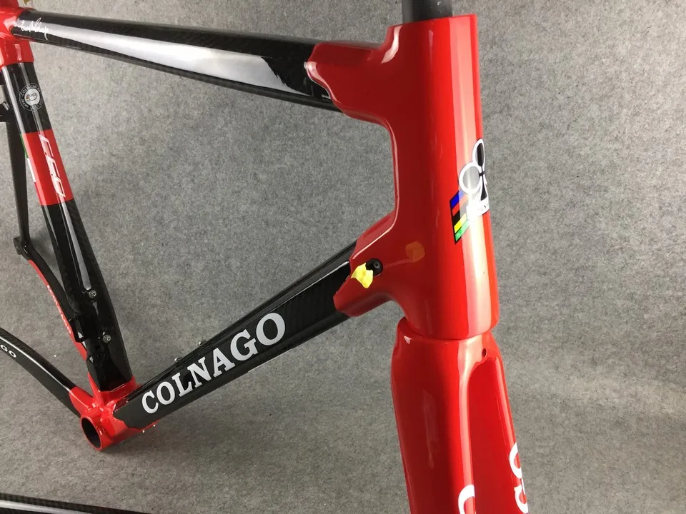 Красный Colnago C60 карбоновый Дорожный полный велосипед с R7000 Groupset углеродный саржевый рулевой руль красный COLNAGO