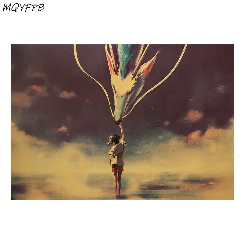 

Anime Spirited Away Kraft Paper Poster Home Room Decoration Painting Wall Sticker50.5x35cm