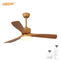 solid wood ceiling fan lamp have tricolor light double wireless control for hallway living room dining room 42 in 48 in 52 in