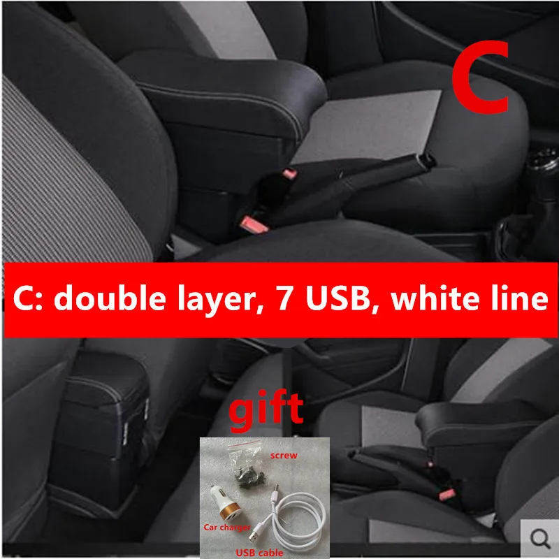 Для KIA Cerato Forte подлокотник коробка для стайлинга автомобиля из искусственной кожи