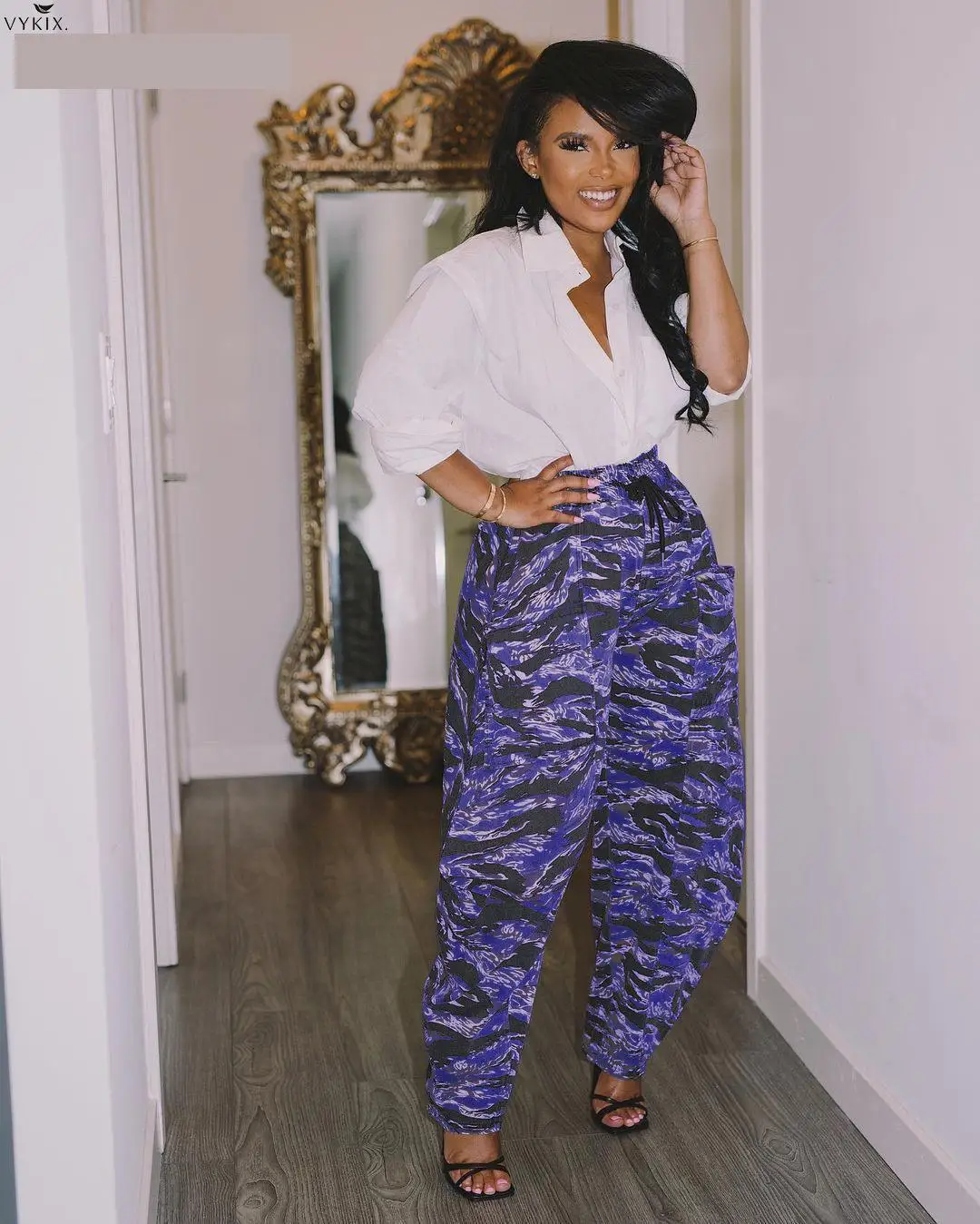 

Брюки-шаровары женские с эластичным средним поясом, осень 2021