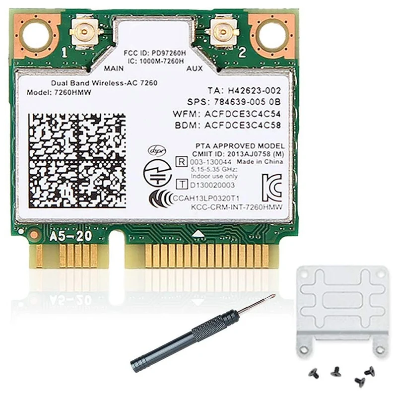 

7260HMW 7260Ac Wireless LAN Wi-Fi 802.11Ac Half Mini PCI-E Card