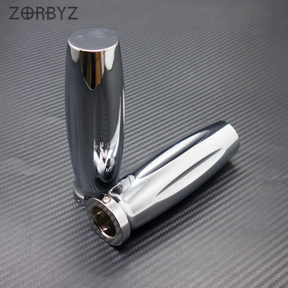 Ручки для мотоцикла ZORBYZ 7/8 дюйма 22 мм хромированные алюминиевые ручки с ЧПУ Harley