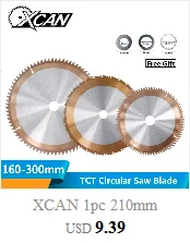 XCAN 1 шт. 210/250 мм 24/40/80 зубы деревянный отрезной диск оловянного покрытия карбида вольфрама TCT пила Лезвие Для Обработки Древесины Лезвие дисковой пилы