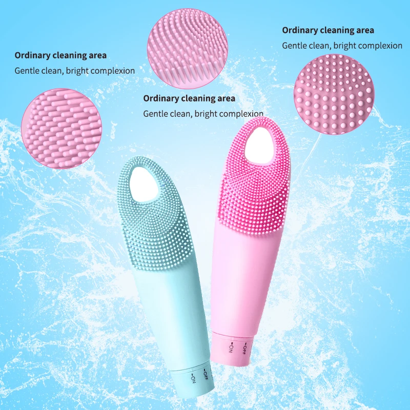 Электрический водонепроницаемый силиконовый инструмент для очищения лица