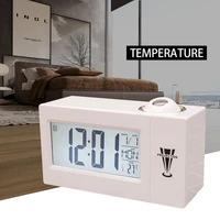 projection alarm clock digital voice control desk table clocks lcd electronic snooze clock temperaturer home office accessories