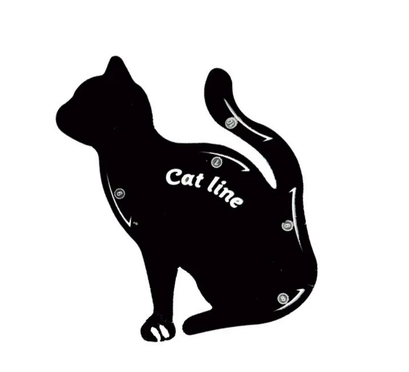 Женская мода 2 шт. трафареты для кошачьей линии Профессиональный инструмент