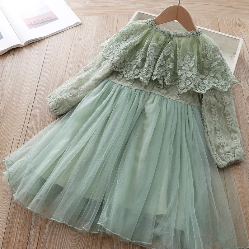 2020 милое весеннее платье принцессы для девочек детские кружевные сетчатые