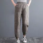 Женские повседневные хлопковые брюки с прямыми карманами для сохранения тепла зимой удобные брюки для бега барби Q1