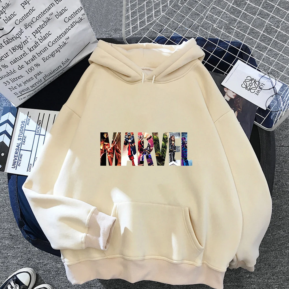 Толстовка мужская с капюшоном и надписью Marvel | Мужская одежда