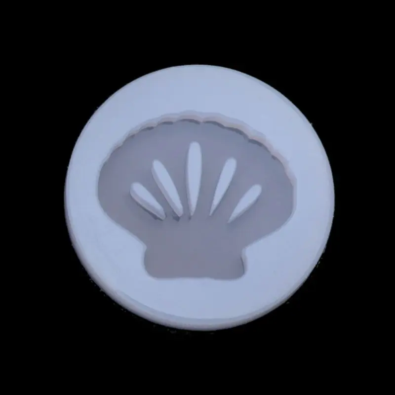 

69HB Pet Dog Cherry Flower Fan Shell DIY Jewelry Pendant Mold Resin Jewelry Making