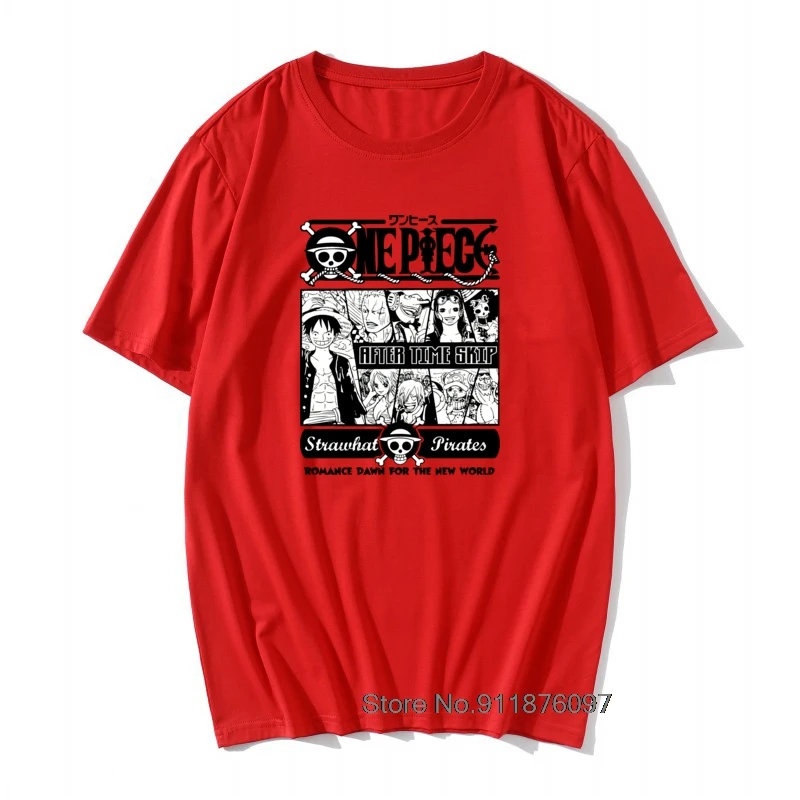 Мужская футболка соломенная шляпа Пираты цельный костюм чистый хлопок роноа