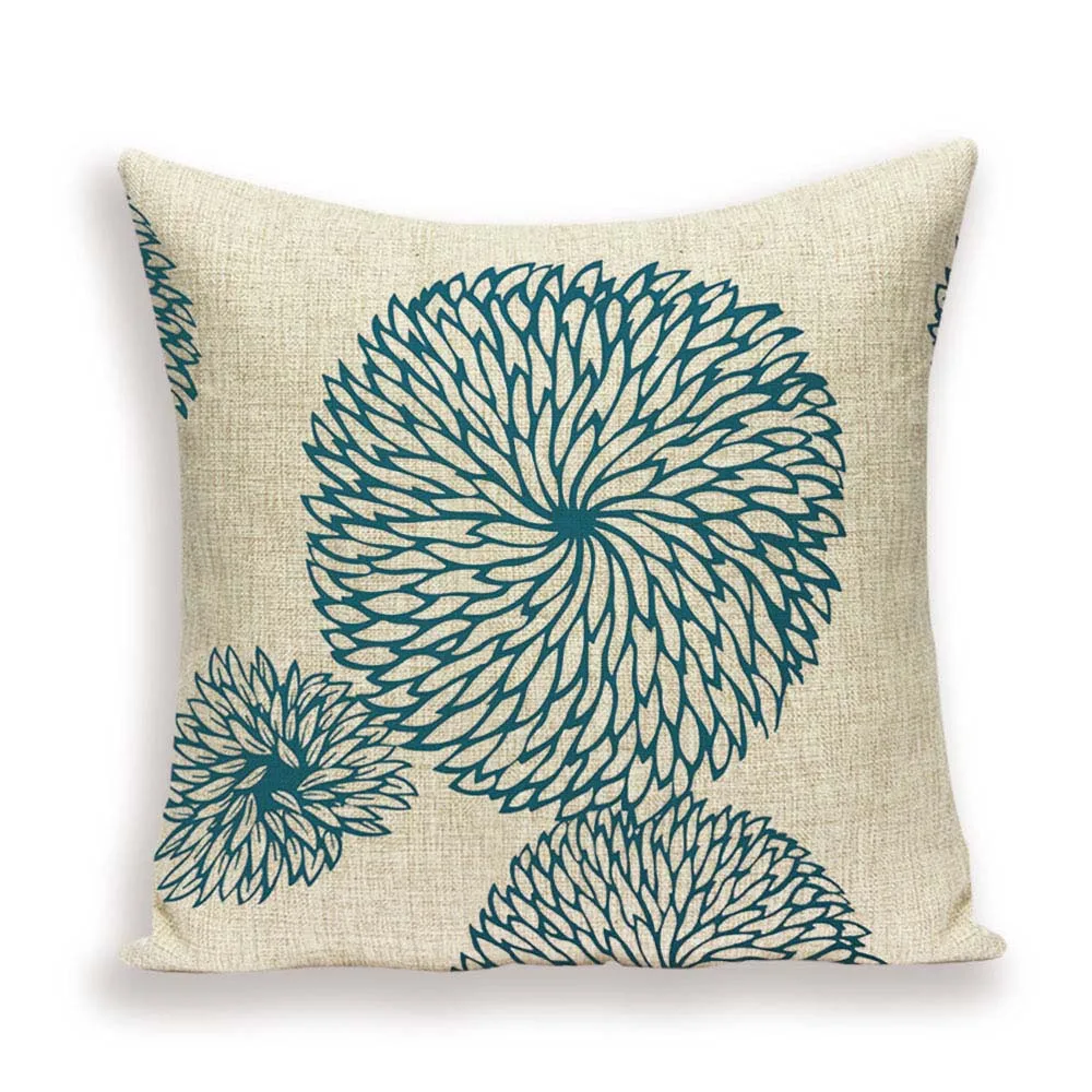 19652 Геометрическая Наволочка на подушку, синие подушки, домашний диван, декор на заказ, льняные наволочки на подушку в полоску, наволочки на подушку для улицы, Kissen - Цвет: 19652