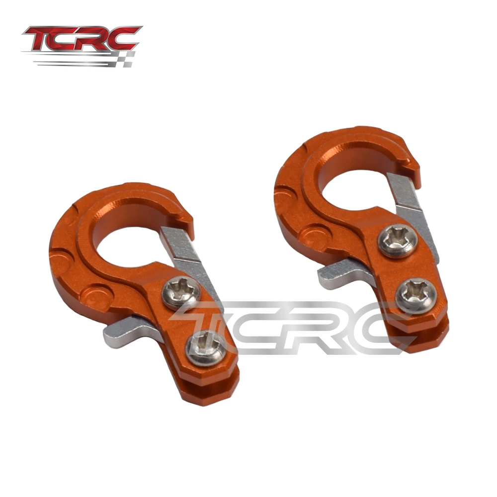 

TCRC 2pcs Metal RC Trailer Tow Hook For 1/10 RC Crawler Car Axial SCX10 90046 TAMIYA CC01 RC4WD D90 D110 TF2 Traxxas TRX4
