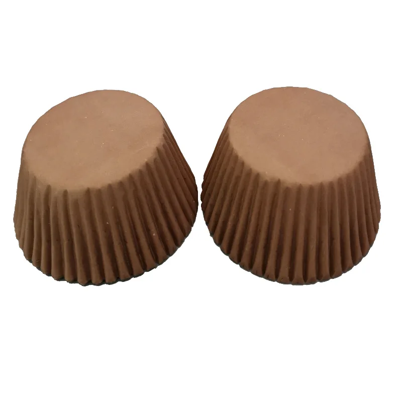 LINVIERLOVE 100 шт. твердая коричневая оболочка для кексов бумажная чашка выпечки