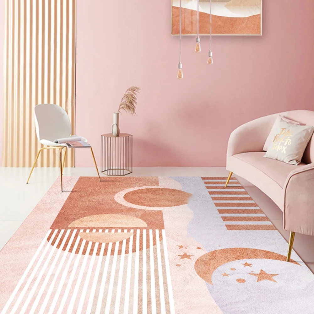 

Hot Sale Nordic Modern Minimalist Ins Light Luxury Geometric Abstract Rug Floor Mat Living Room Bedroom Home Decor Carpet