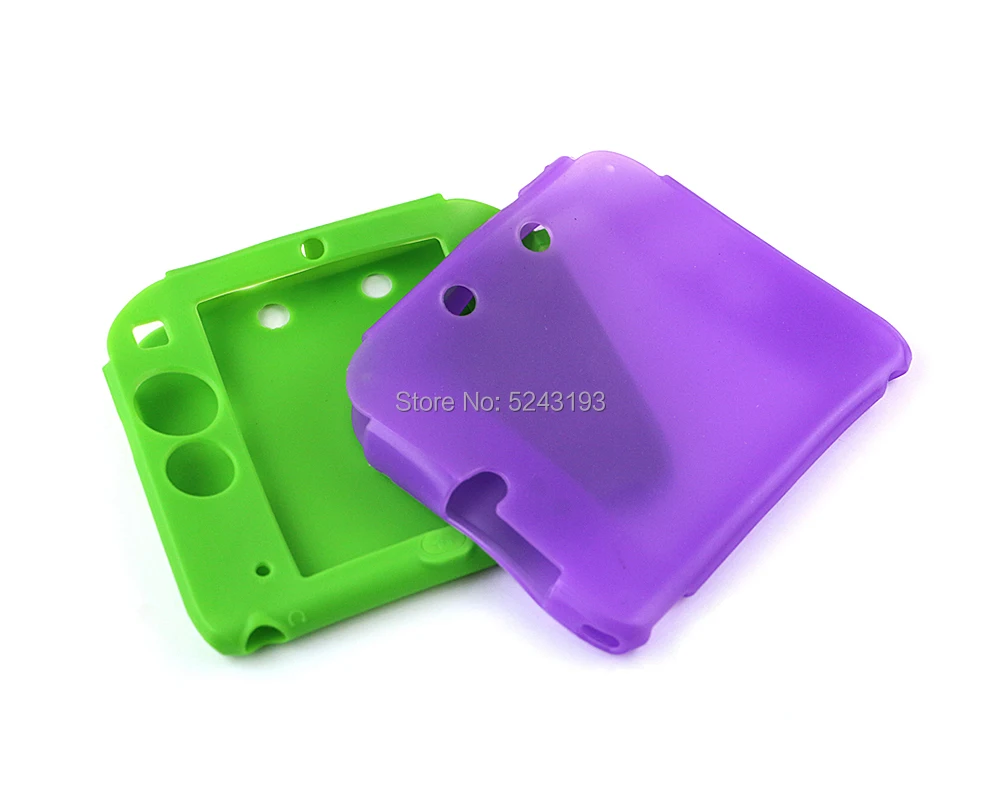 Мягкий удобный силиконовый чехол 2 шт. для 2DS 9 цветов резиновый гелевый Чехол с