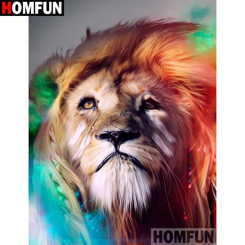 Картина из квадратных и круглых страз HOMFUN 5D алмазная живопись экологичные