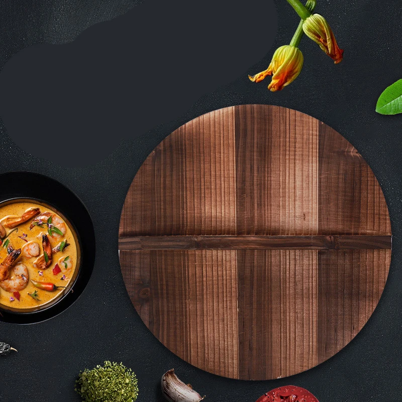 

2020 Hot Sale High Quality 32 Cm Wooden Cover Fir Wood In Kitchen for Home Kichen Accessories Cookware