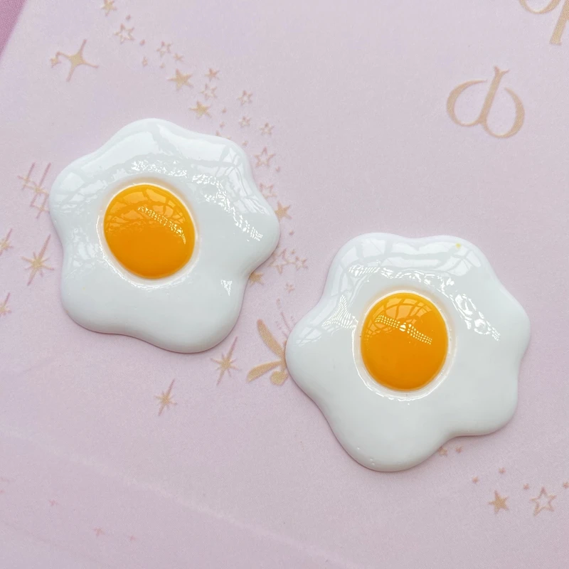 

20/50/100Lovely mixed fried egg flat back resin convex circular scrapbook DIY crafts decoration accessories F18