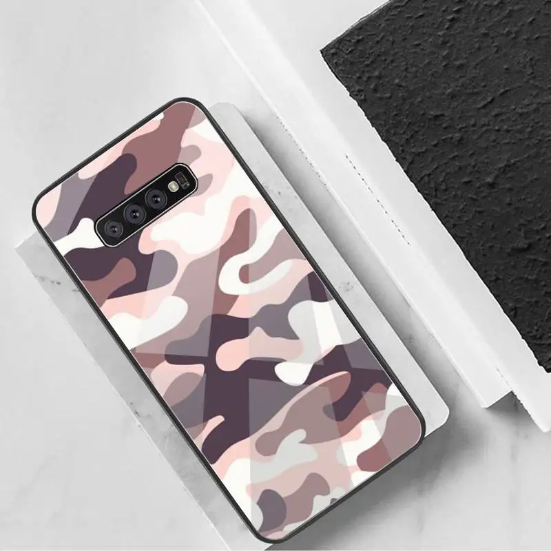 Чехол для телефона Камуфляжный армейский из закаленного стекла Samsung S20 Plus S7 S8 S9 S10