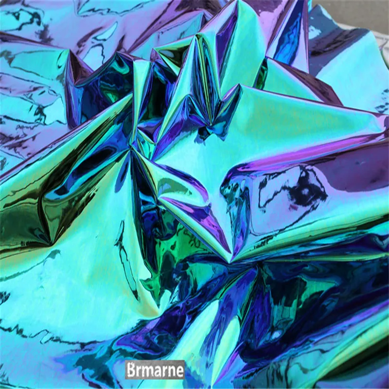 Зеркальный дождевик из ТПУ с металлической текстурой водонепроницаемая