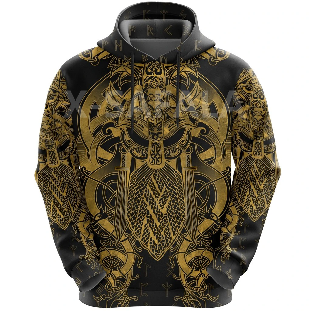 

Худи X-Safala с рисунком викингов, ворона с татуировками, один, с 3D принтом, мужская и женская верхняя одежда в стиле Харадзюку, пуловер на молнии...