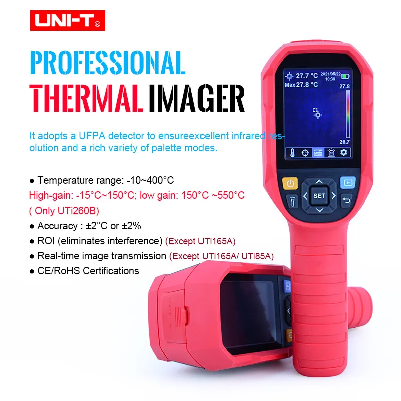 

UNI-T professiona Thermal camera USB Industrial-grade Thermal Imaging Camera Handheld Infrared Thermometer Automotive Inspection
