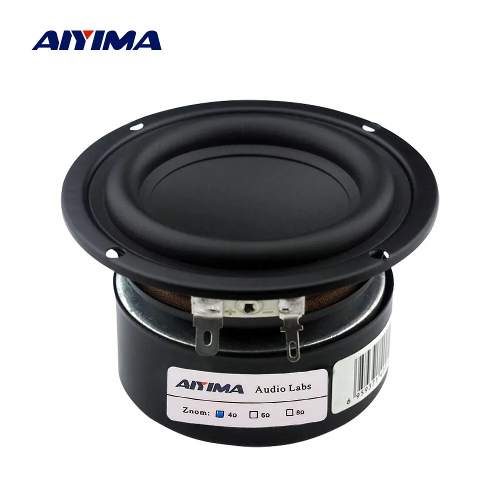 AIYIMA 3 Inch Portable Audio Bass Woofer Speaker 4 8 Ohm 25W Hifi Stereo Subwoofer Bookshelf Loudspeaker Home Theater DIY 2Pcs