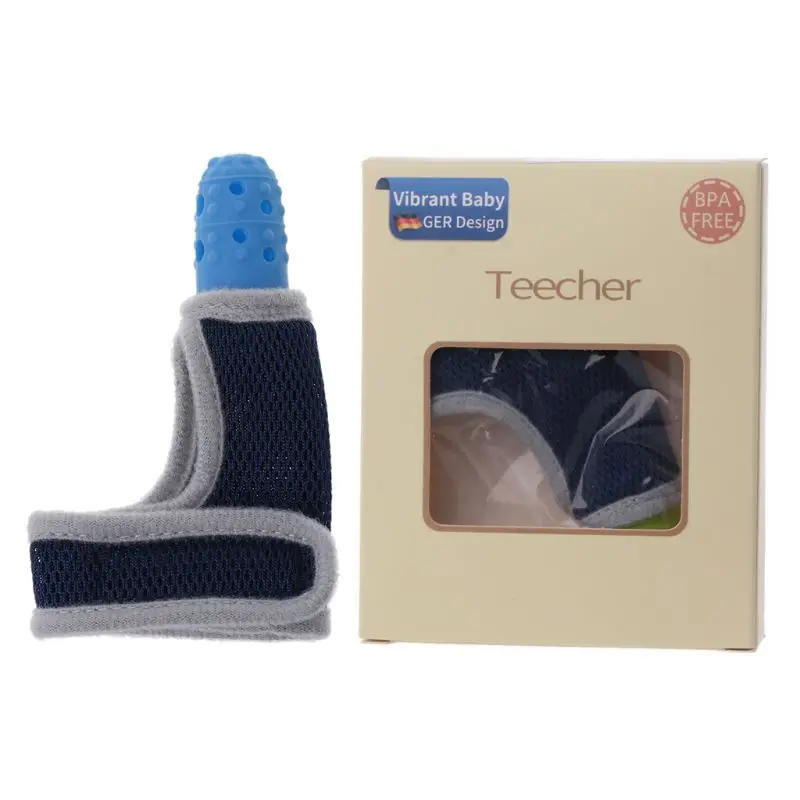 

Baby Child Finger Guard Stop Thumb Sucking Wrist Band Baby Nursing Mittens Teether Pacifier Newborn Dental Care