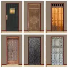 Самоклеящиеся 3D наклейки на кованые железные двери, сделай сам, обои для гостиной, спальни, Декор, настенные Стикеры, постеры, ретро, переводки с текстурой древесины