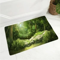 anti slip mats scenery leaves printed rectangular mat 4060cm entrance doormats washable kitchen floor bathroom
