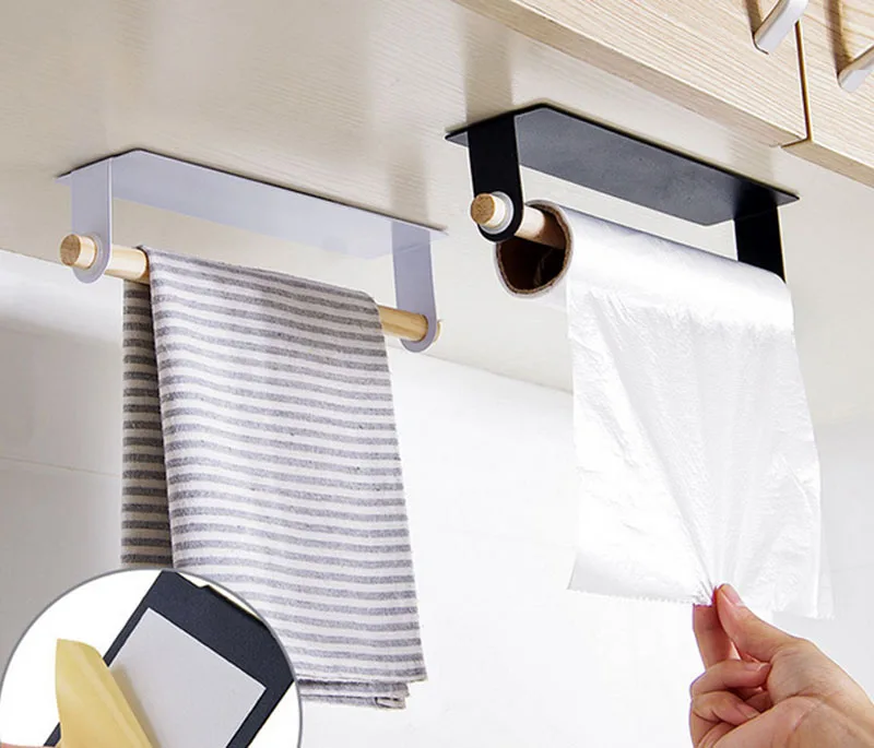 Металлический настенный держатель Деревянная Полка для полотенец органайзер