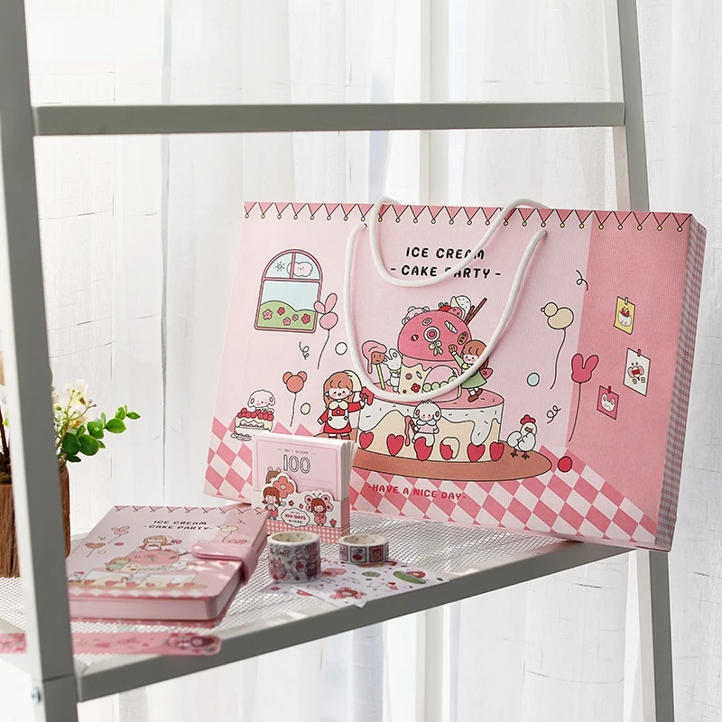 

187 hand account gift box three-dimensional title page notebook cute girl student diary holiday birthday gift