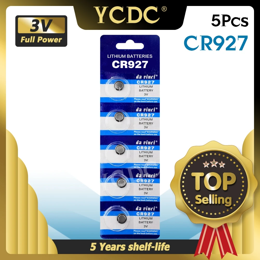YCDC 5 шт. 3 в CR927 литий-ионные кнопочные элементы питания 927 DL927 BR927 CR927-1W ECR927 5011LC KCR927