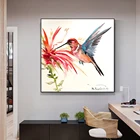Цветная картина с изображением Колибри, нектар, печать на холсте, плакаты, современные настенные картины для гостиной, декор Куадрос