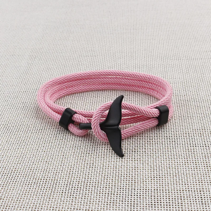 NIUYITID New Whale Tail Anchor Bracelet Women Red thread Nautical Male Men Charm Braclet Jewelry lovers' Accessories