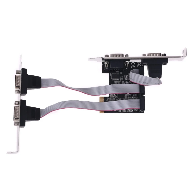 99100 чипсет PCIe 4 порта последовательная плата расширения Multi RS232 DB9 COM переходник