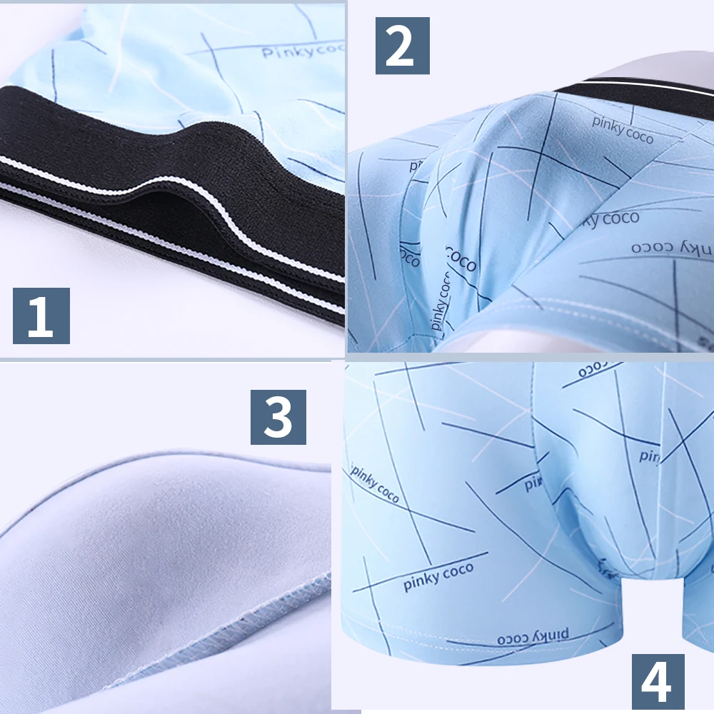 ZRAB 8PCS/Lot Men's Panties Shorts Underwear Boxer Shorts Men Cotton for Male Couple Sexy Set Calecon U Convex Pouch Large Size