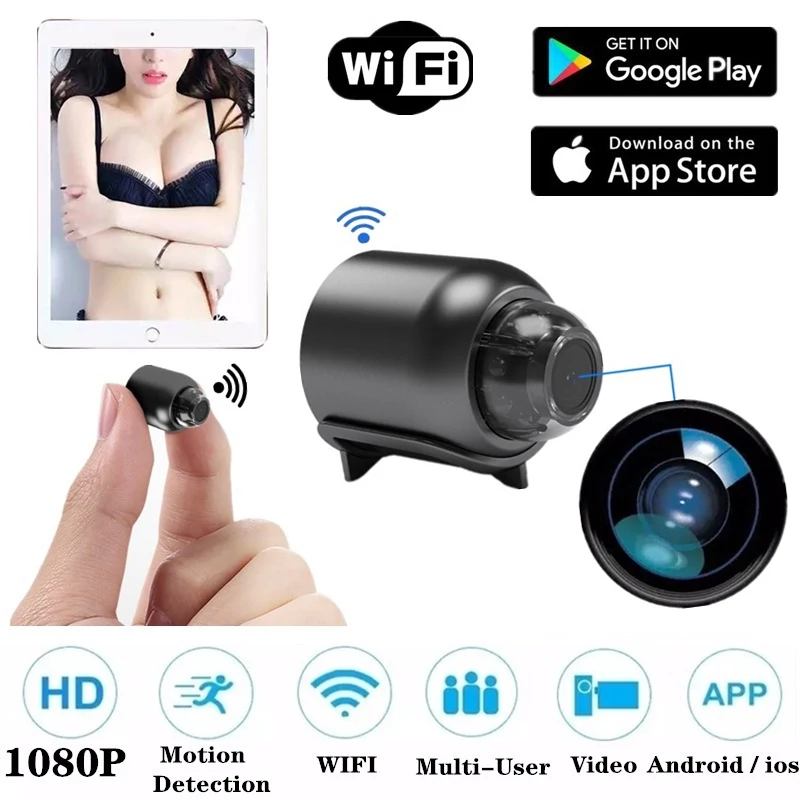 HD 1080P WiFi IP Camera Mini P2P Wireless Micro Webcam Camcorder Video Recorder Night Vision Remote Monitoring Hidden TF Card |
