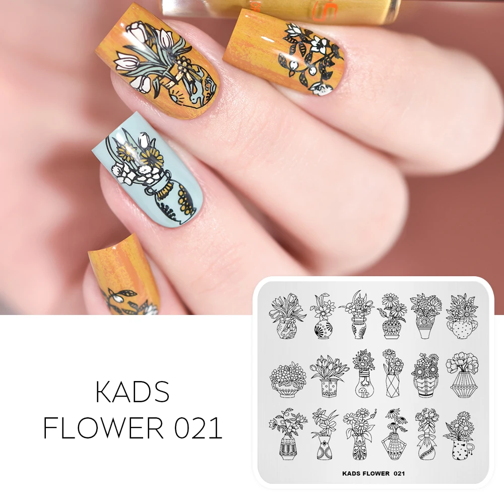 AriesLibra Nail Art Stamp штамповочные пластины цветок DIY Маникюрный шаблон для