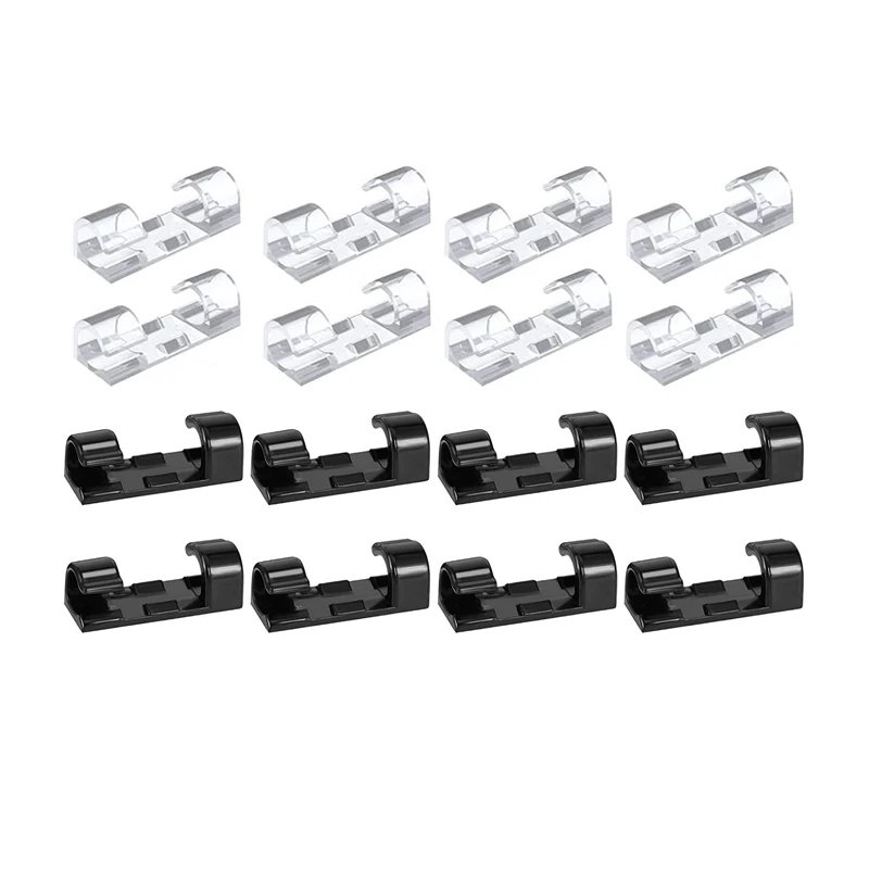 

100 шт. зажимы для кабеля аккуратным проволоки держатель с сильным само клеящиеся подушечки Пластик шнур Управление Органайзер