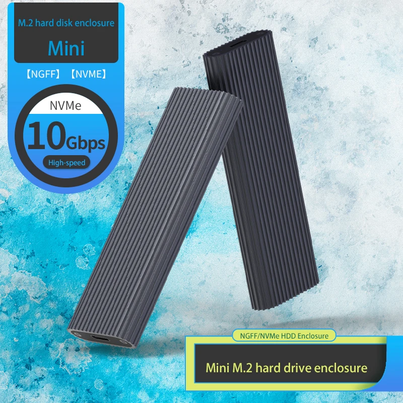 

Blueendless Aluminum SSD Enclosure Support PCIe NVME/NGFF Case M.2 M Key/B&M Key SSD Type C 3.1 Solid Hard Drive Enclosure