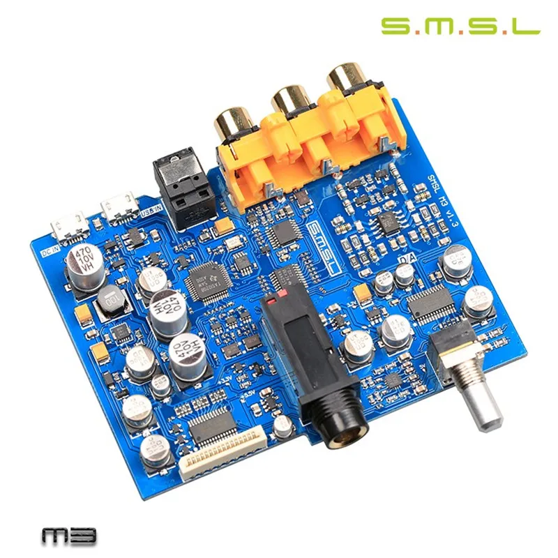 SMSL M3 HiFi Audio DAC AMP Headphone Decoder Mini Amplifier Powered With USB Optical Fiber Coaxial Input | Электроника