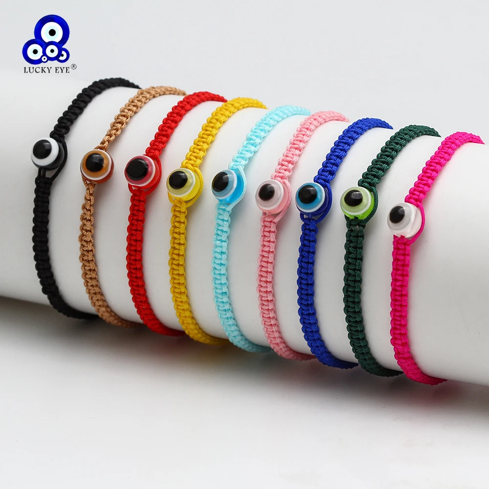 Браслет Счастливый глаз ручной работы плетеный веревочный браслет с узлом