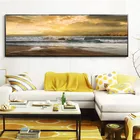 Современные абстрактные Ландшафтные плакаты и принты, настенная Картина на холсте, волнистая и пляжная картина для гостиной, домашний декор без рамки