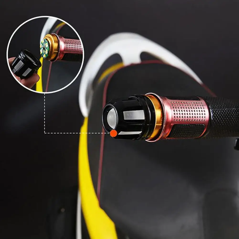 1 pcs Motorcycle Handlebar End LED Turn Signal Light Moto Handle Bar Grip Plug Side Marker Lamp clignotant moto lightings |