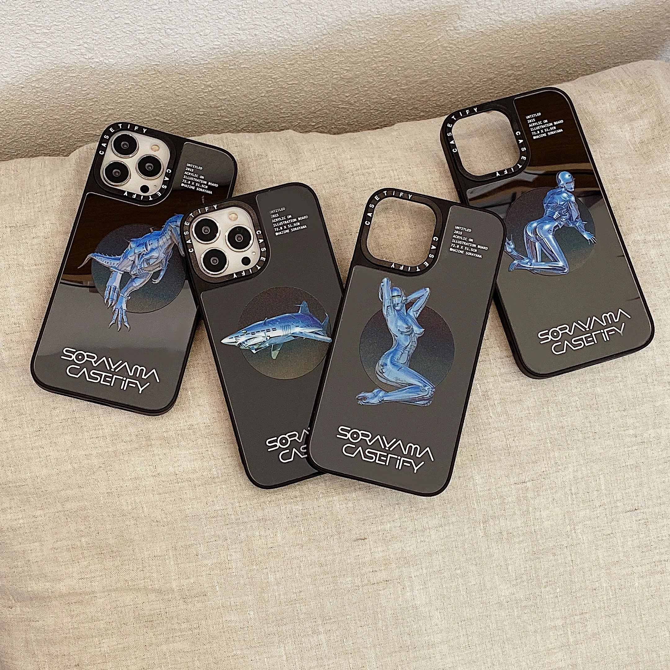 

INS Sorayama Robot Pattern Soft Phone Case For iphone 11 12 Pro Max 13 Mini SE 2020 7 8 Plus 11 Pro XS Max X XR Clear Back Cover