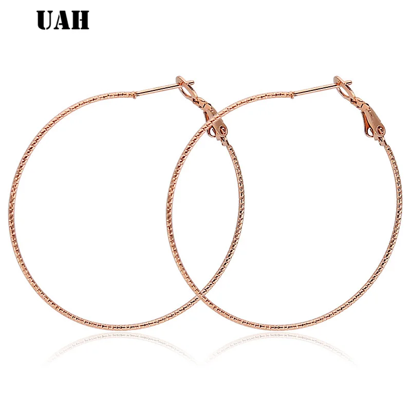 UAH/женские серьги для девочек 304 серьга-Кольцо из нержавеющей стали золотистого